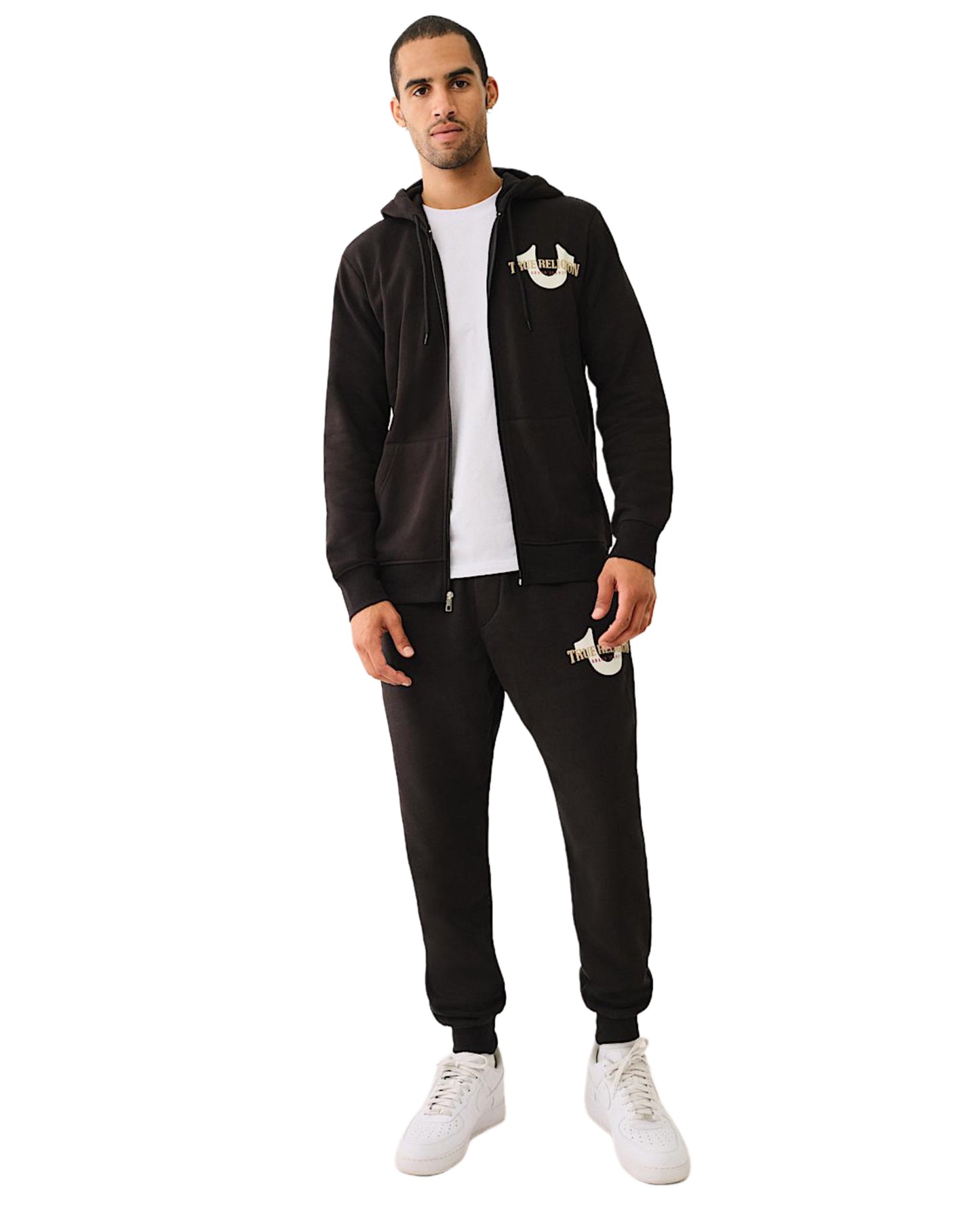 MEN HORSESHOE LOGO ZIP HOODIE