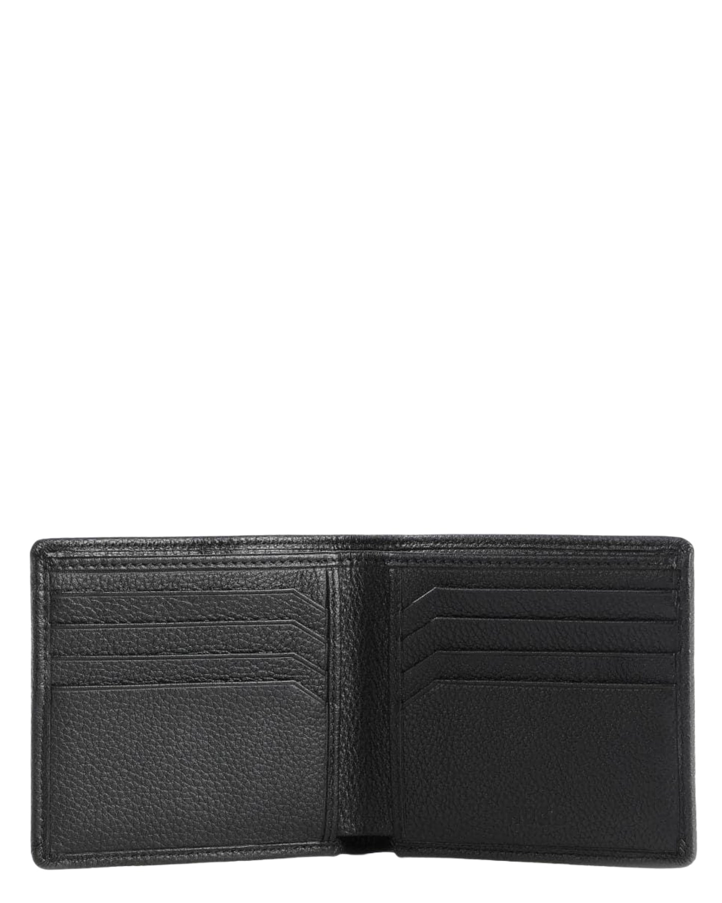 GRAINED-LEATHER BILLFOLD WALLET