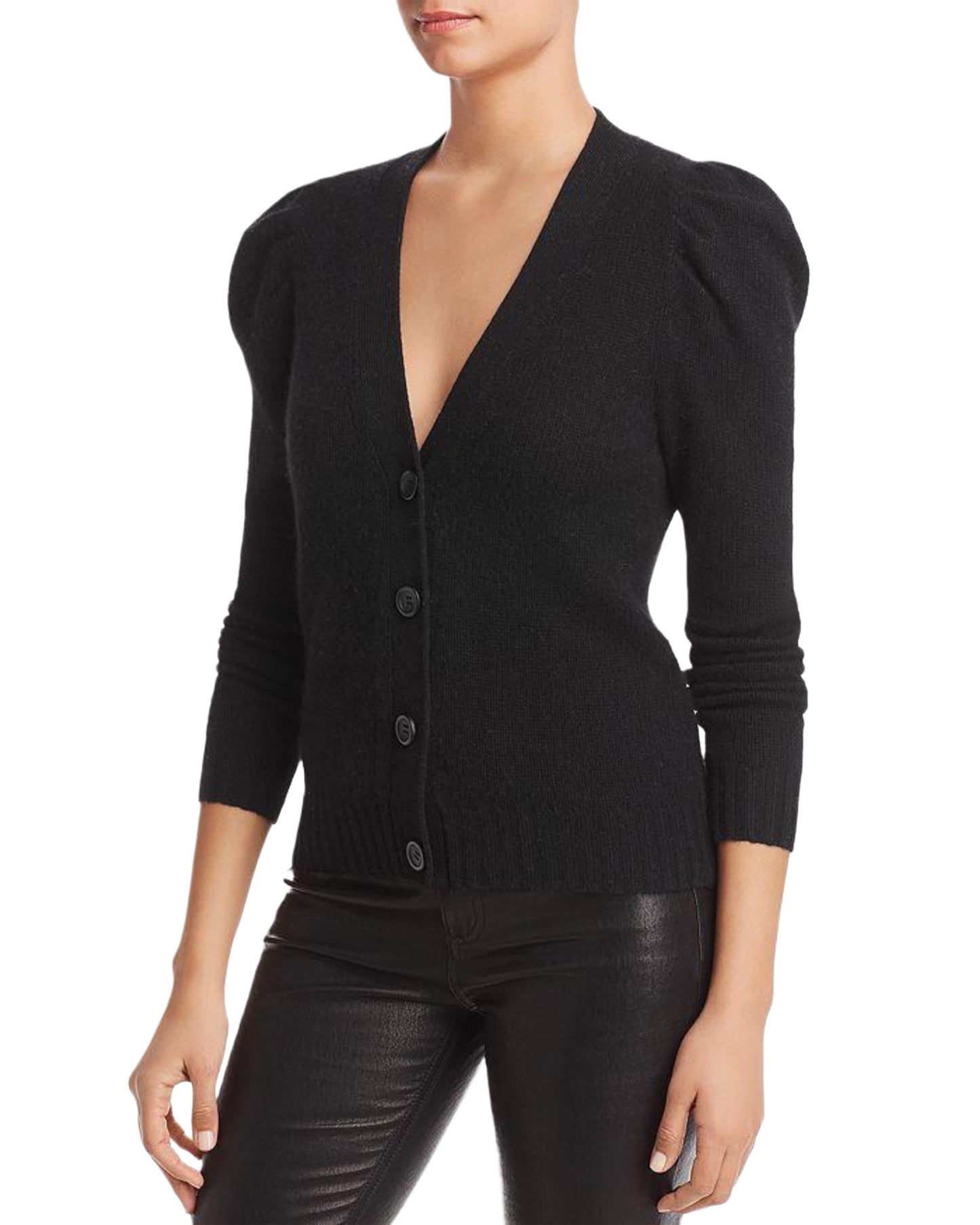 Puff-Sleeve Cardigan
