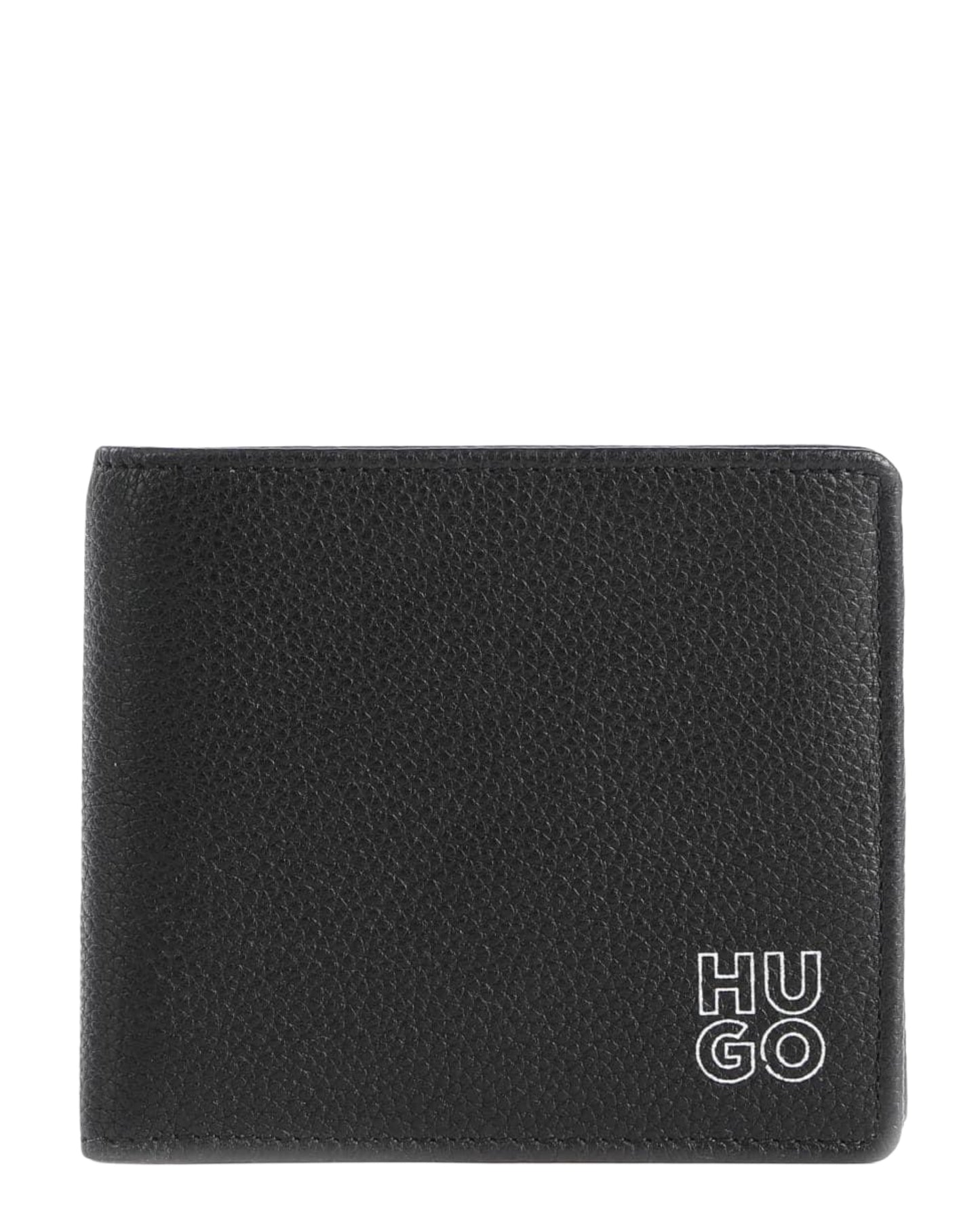 GRAINED-LEATHER BILLFOLD WALLET
