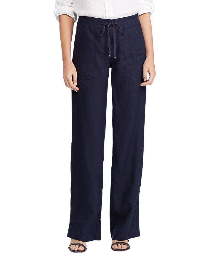 Linen Wide-Leg Pants