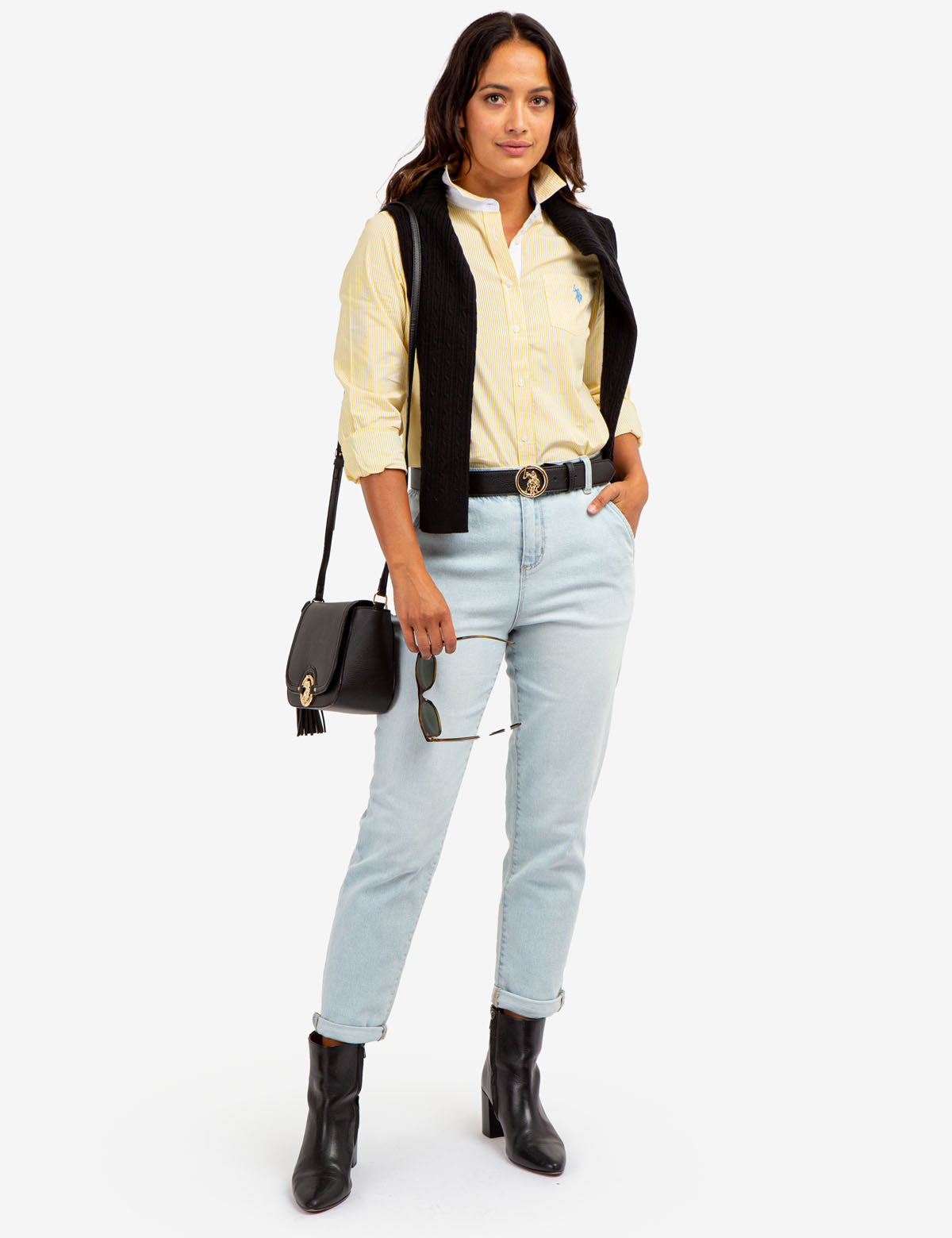 LADIES 38MM MEDALLION LOGO BELT