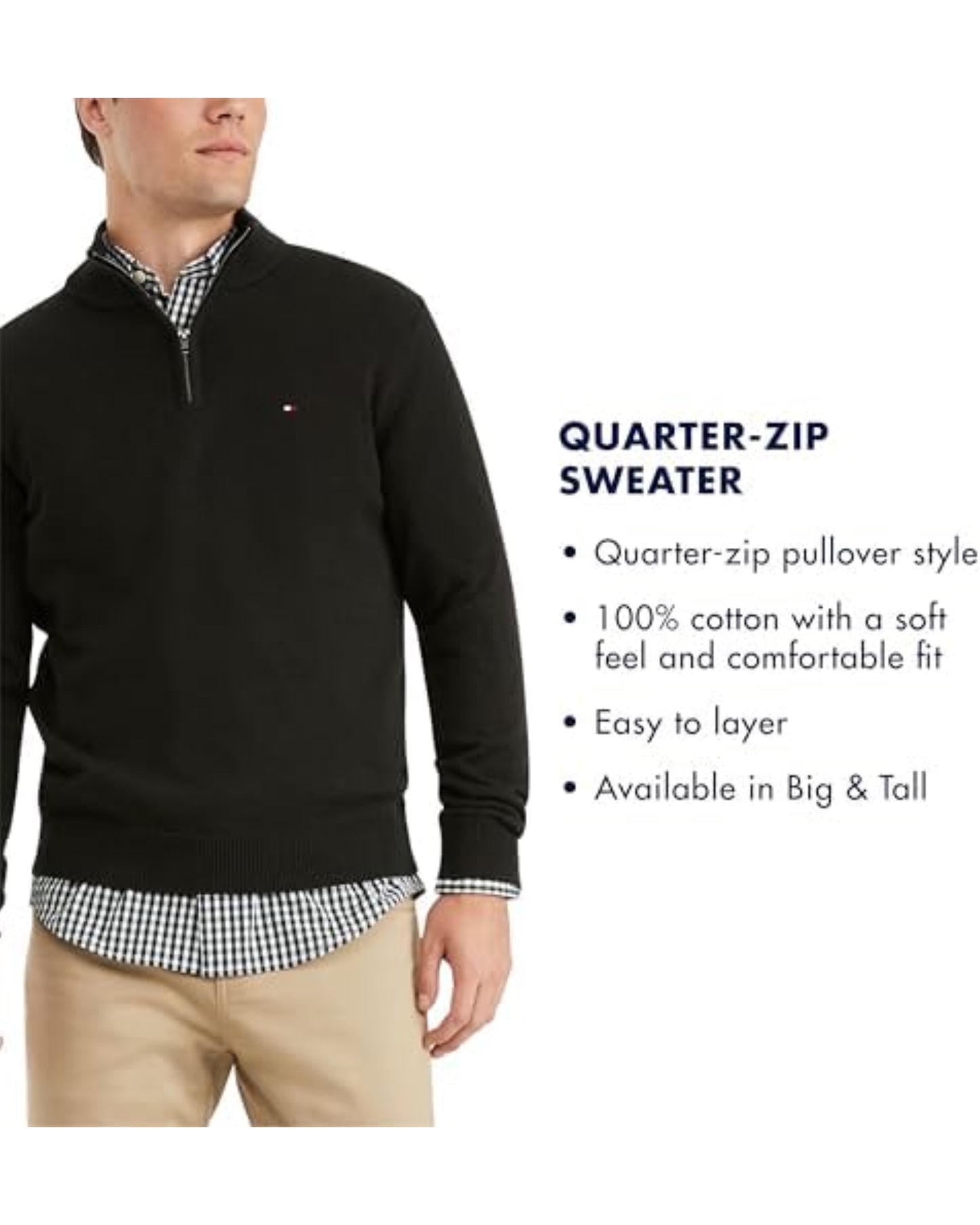 1/4 zip men sweater