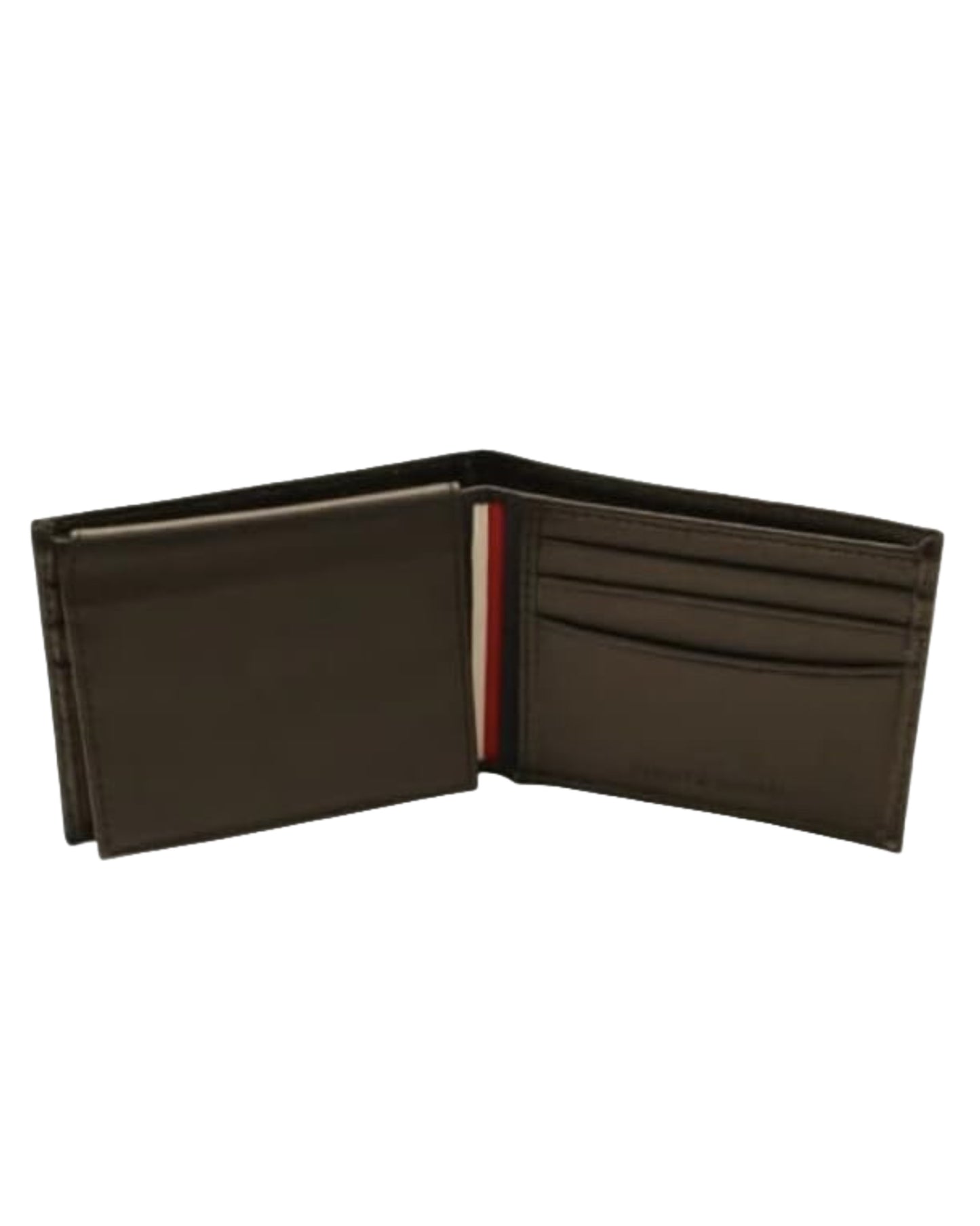 Logo Leather ID Card Holder Bi-Fold Wallet