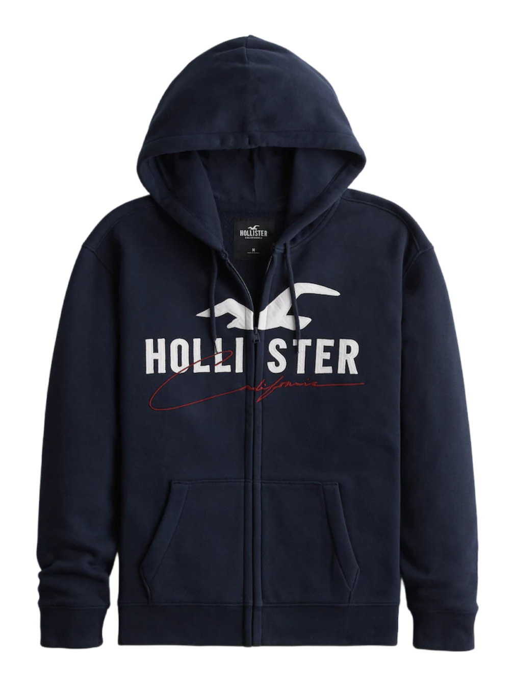 Full zip-up logo hoodie