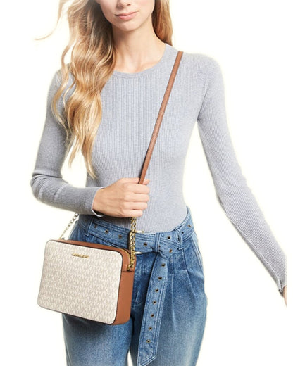 JET SET LARGE PRINTED LOGO CROSSBODY BAG