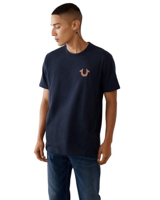 Gold Horseshoe Logo Box Buddha Tee