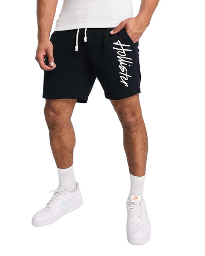 script logo sweat shorts