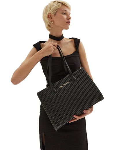 Frequency Re Faux Quilted Leather Shopping Bag