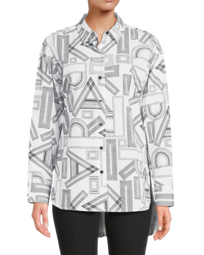 High Low Oversized Poplin Shirt