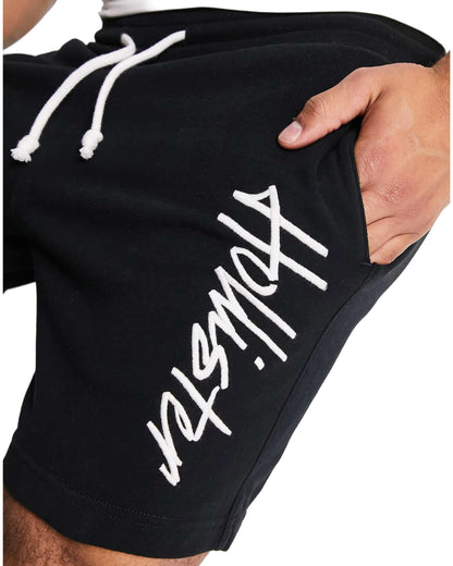 script logo sweat shorts