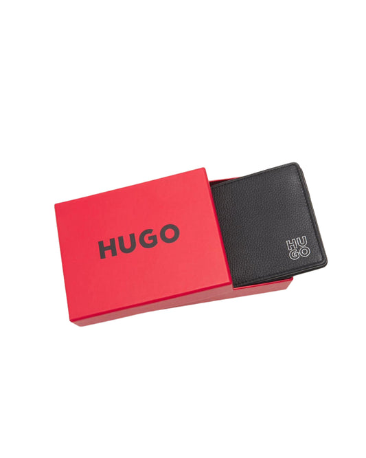 GRAINED-LEATHER BILLFOLD WALLET