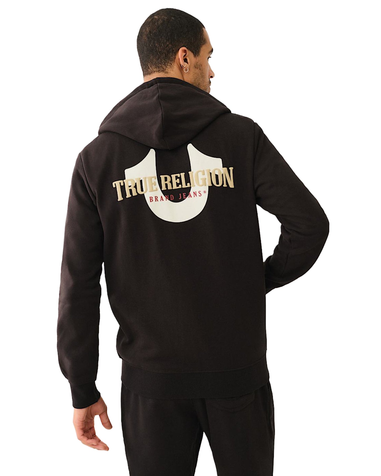 MEN HORSESHOE LOGO ZIP HOODIE