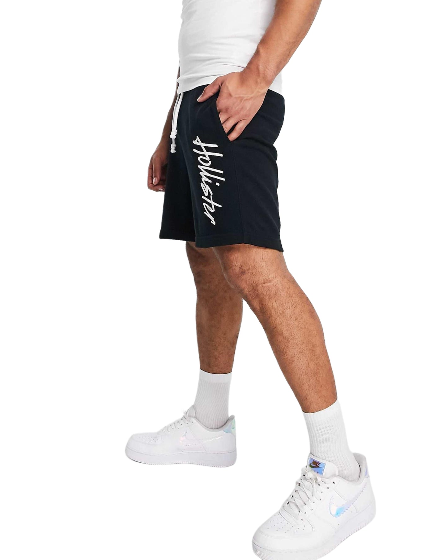 script logo sweat shorts
